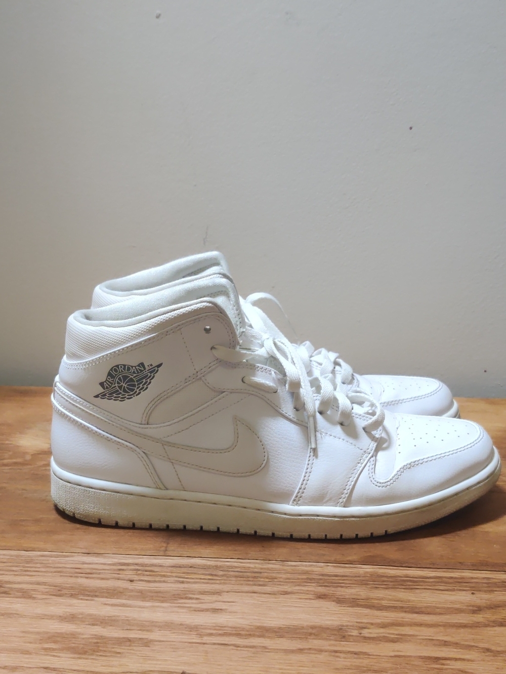 Jordan White High-Top Leather Sneakers
